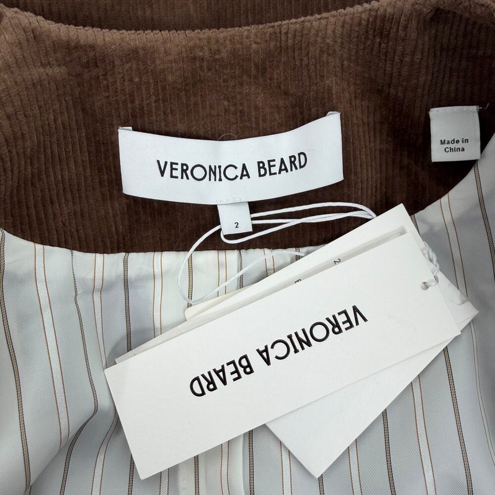 Veronica Beard Bentley Double Breasted Corduroy Jacket Brown Size 2 - Picture 11 of 11